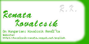 renata kovalcsik business card